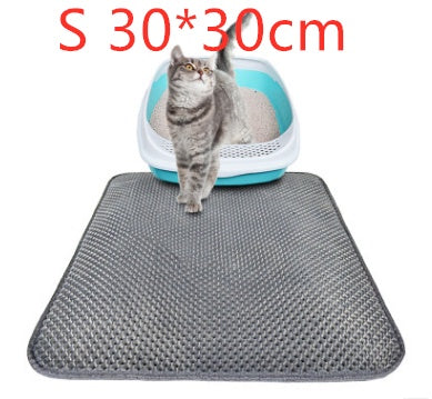 Honeycomb Waterproof Cat Litter Mat – Double-Layer Urine-Proof EVA Trap Pad