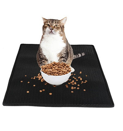Honeycomb Waterproof Cat Litter Mat – Double-Layer Urine-Proof EVA Trap Pad