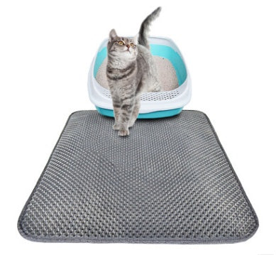 Honeycomb Waterproof Cat Litter Mat – Double-Layer Urine-Proof EVA Trap Pad