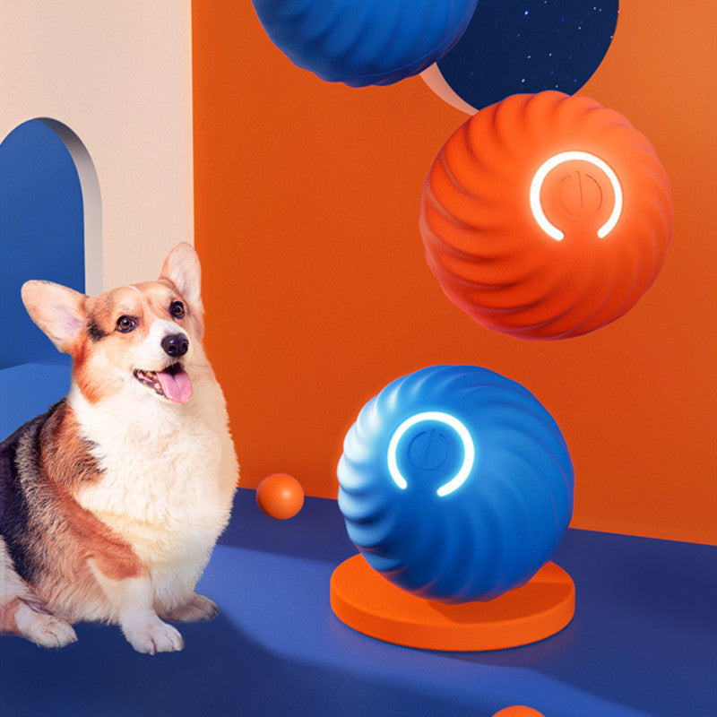 Smart Rubber Chew Ball Toy for Dogs – Bite-Resistant Training Ball with USB Motion