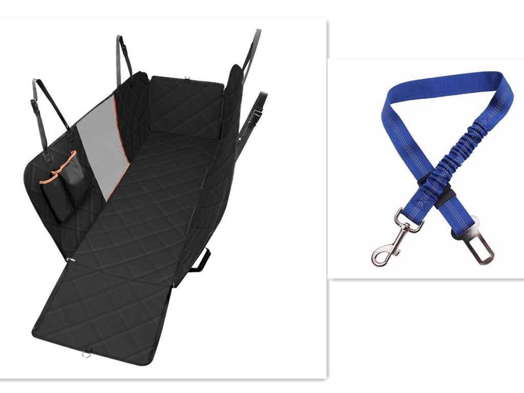 Waterproof Dog Car Seat Cover – With Mesh Window & Safety Buckle