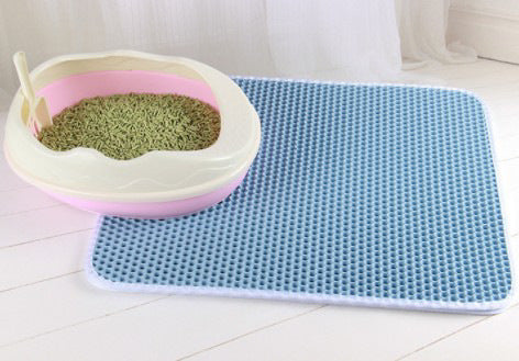 Honeycomb Waterproof Cat Litter Mat – Double-Layer Urine-Proof EVA Trap Pad