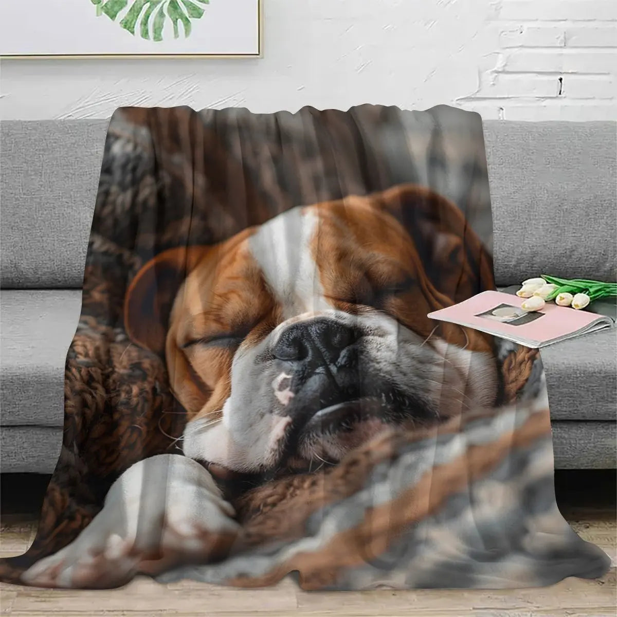 Personalized Pet Photo Blanket – Custom Flannel Blanket for Dogs & Cats