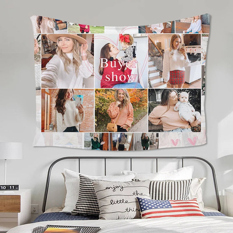 Personalized Photo Wool Blanket – Custom Gift for Pets & Family