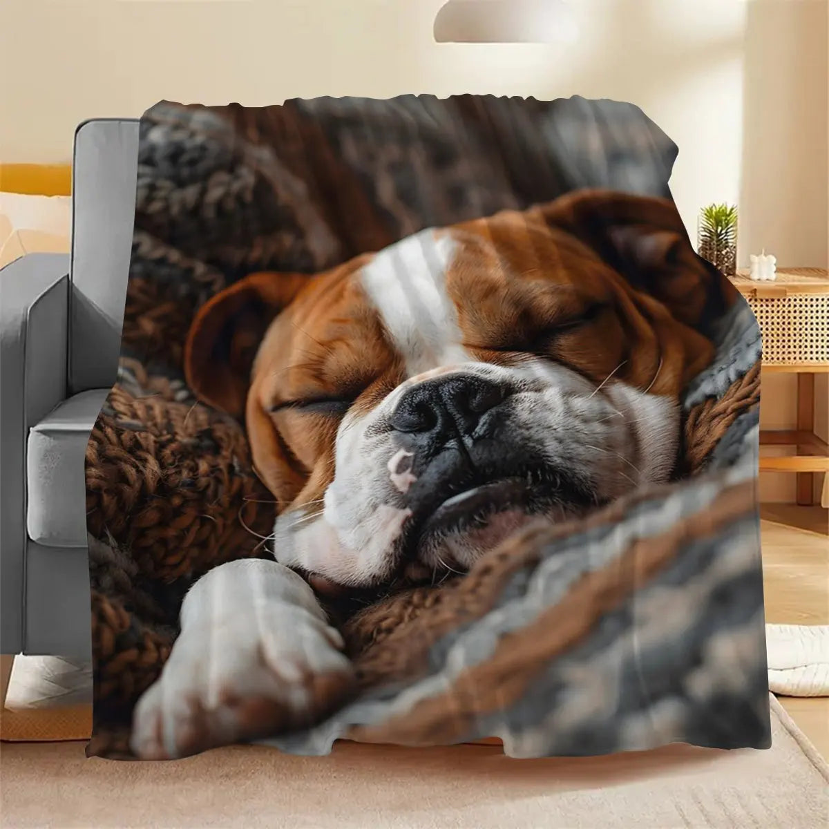 Personalized Pet Photo Blanket – Custom Flannel Blanket for Dogs & Cats