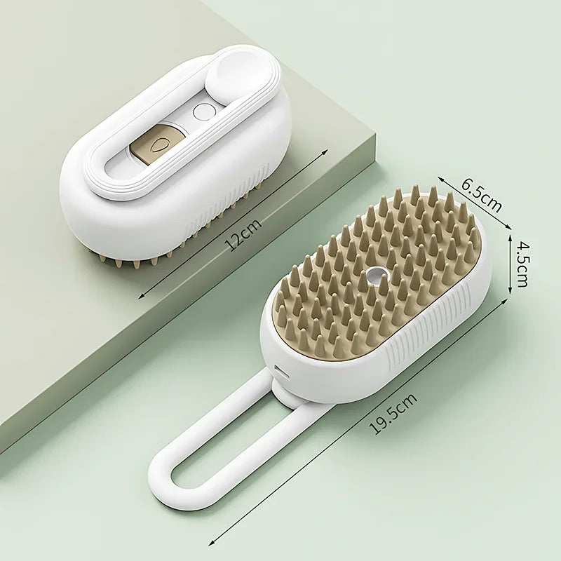3-in-1 Steam Pet Brush – Grooming, Detangling & Relaxing