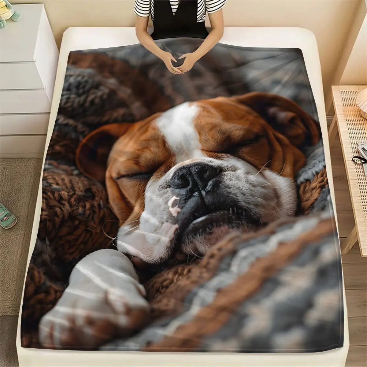 Personalized Pet Photo Blanket – Custom Flannel Blanket for Dogs & Cats