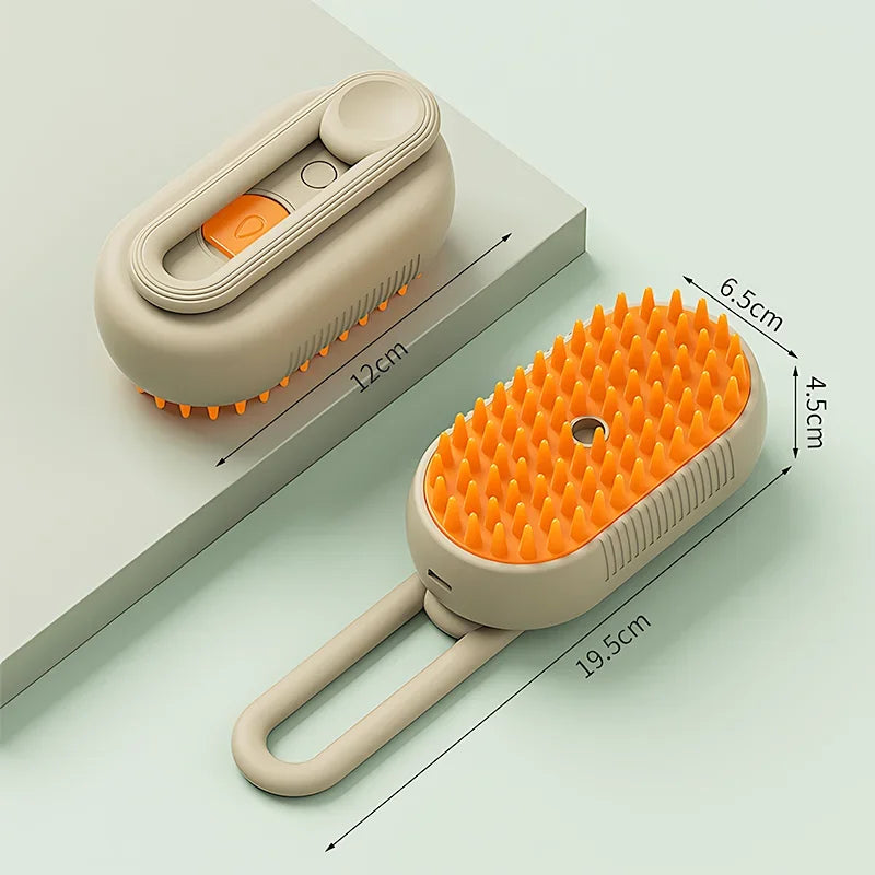 3-in-1 Steam Pet Brush – Grooming, Detangling & Relaxing