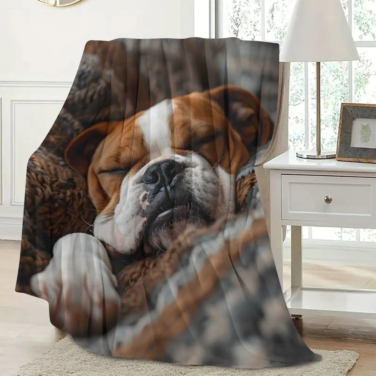 Personalized Pet Photo Blanket – Custom Flannel Blanket for Dogs & Cats