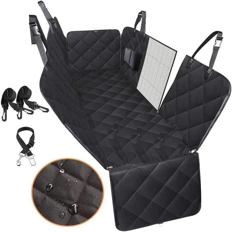 Waterproof Dog Car Seat Cover – With Mesh Window & Safety Buckle