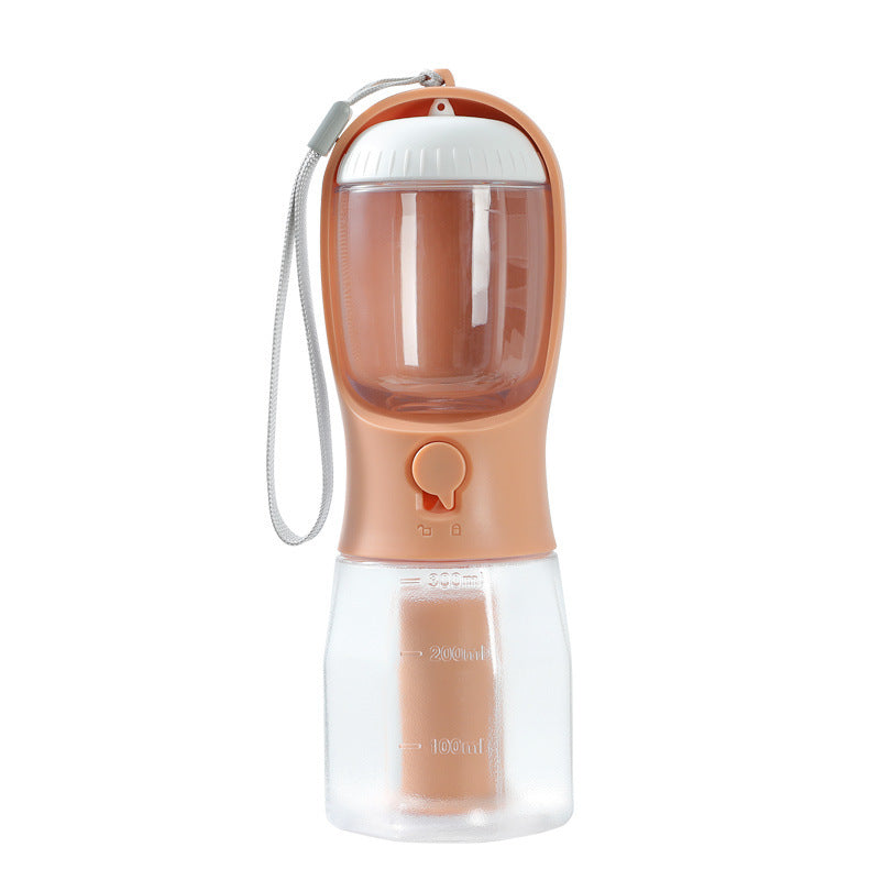3-in-1 Dog Water Bottle – Portable Pet Cup with Food Container & Waste Bag Holder
