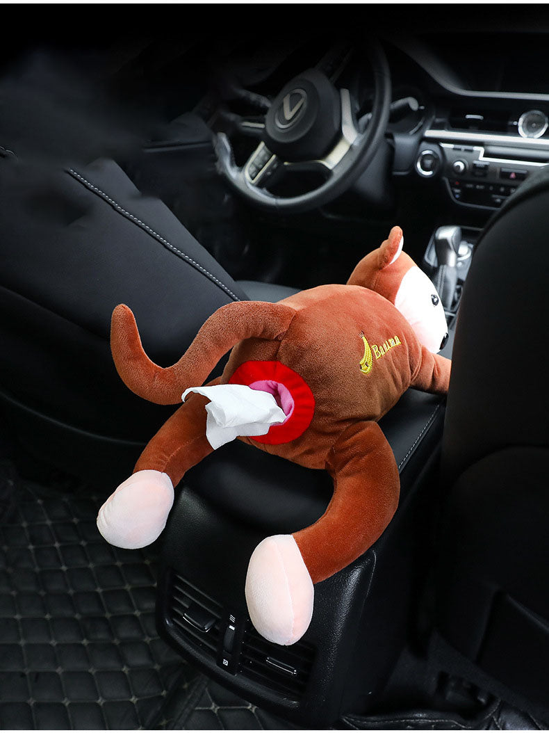 Portable Monkey Napkin Holder for Home, Office, and Car Use