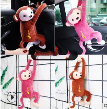 Portable Monkey Napkin Holder for Home, Office, and Car Use