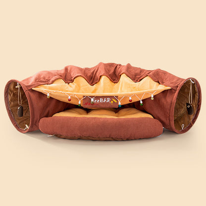 Collapsible Cat Tunnel – Durable & Washable Cloth Tunnel for Indoor Play