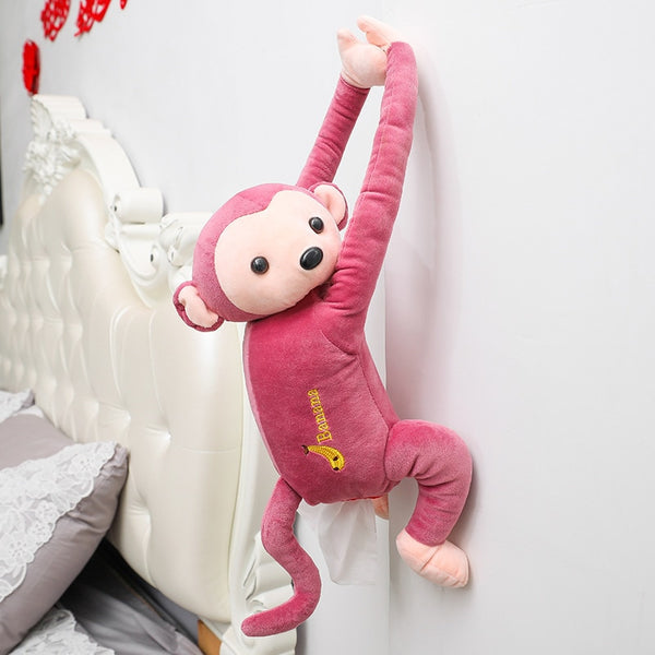 Portable Monkey Napkin Holder for Home, Office, and Car Use