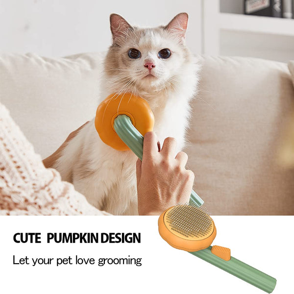 Pumpkin Pet Brush: All-in-One Grooming & Hair Removal for Dogs, Cats, and Rabbits