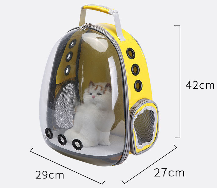 Space Capsule Pet Backpack: 360° View, Transparent Design for Puppies & Cats