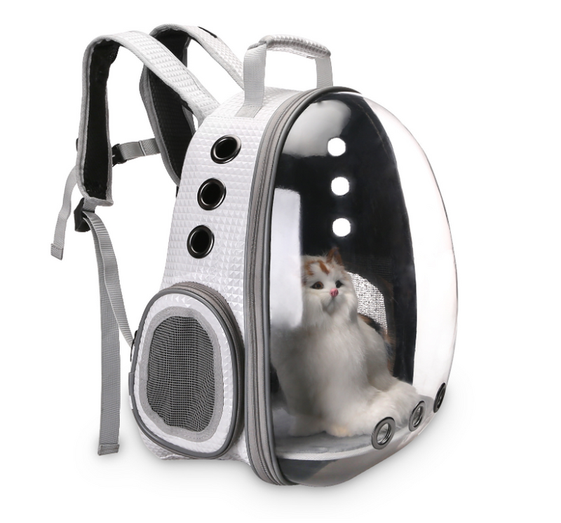 Space Capsule Pet Backpack: 360° View, Transparent Design for Puppies & Cats