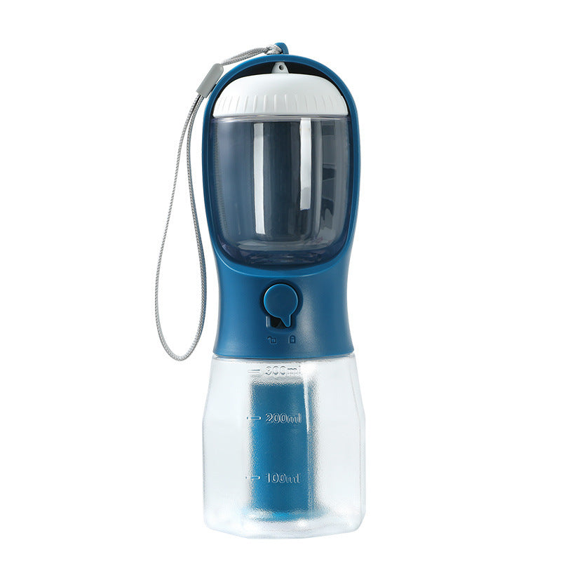 3-in-1 Dog Water Bottle – Portable Pet Cup with Food Container & Waste Bag Holder