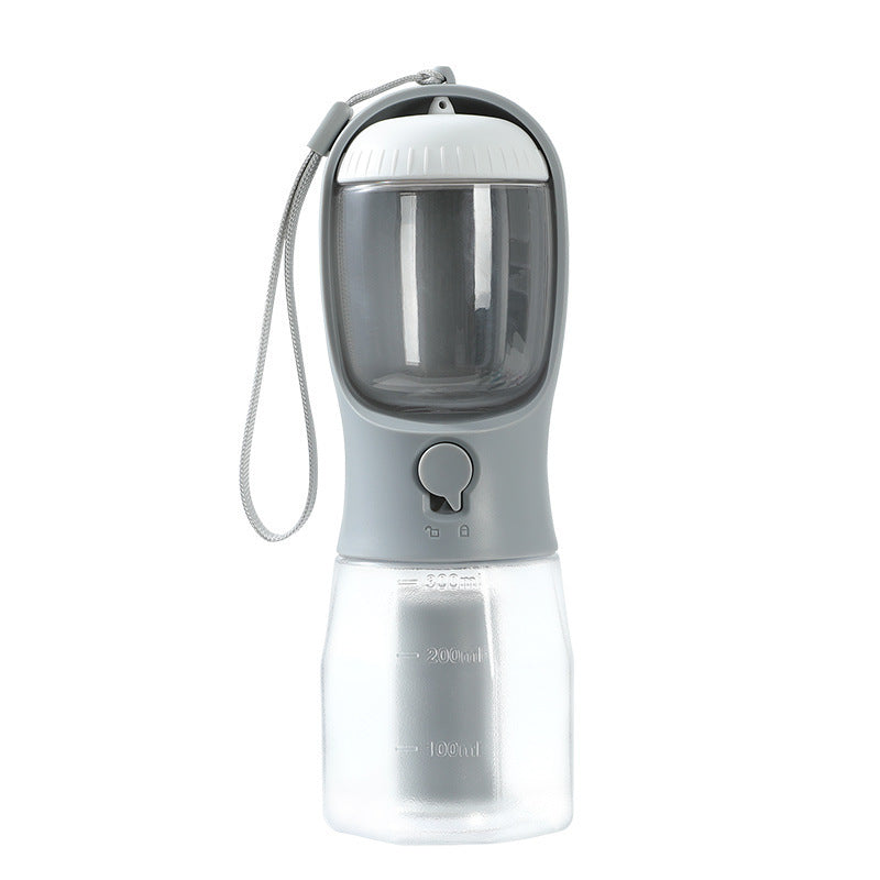 3-in-1 Dog Water Bottle – Portable Pet Cup with Food Container & Waste Bag Holder