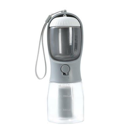 3-in-1 Dog Water Bottle – Portable Pet Cup with Food Container & Waste Bag Holder
