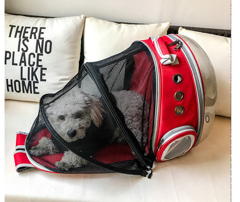 Space Capsule Pet Backpack: 360° View, Transparent Design for Puppies & Cats