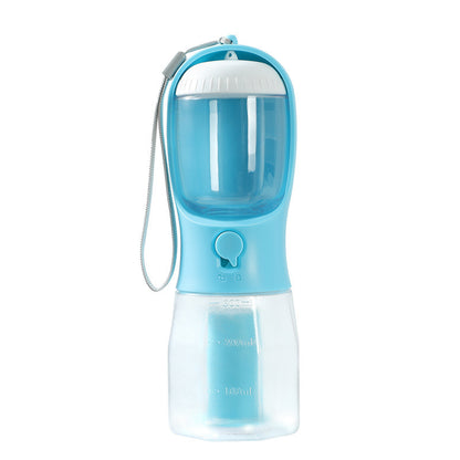 3-in-1 Dog Water Bottle – Portable Pet Cup with Food Container & Waste Bag Holder