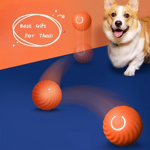 Smart Rubber Chew Ball Toy for Dogs – Bite-Resistant Training Ball with USB Motion