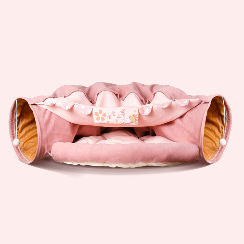 Collapsible Cat Tunnel – Durable & Washable Cloth Tunnel for Indoor Play