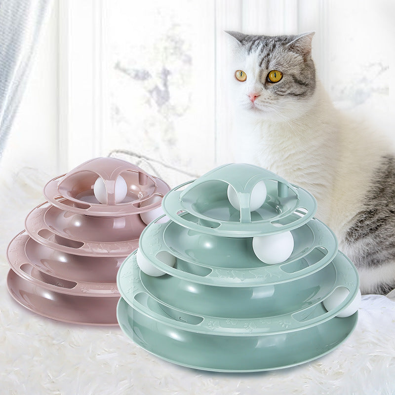 Four-Layer Interactive Cat Turntable Toy