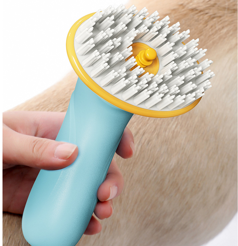 Paws 'n' Bubbles: Easy-Grip Pet Bath & Grooming Brush - Perfect for Showers and Hair Management