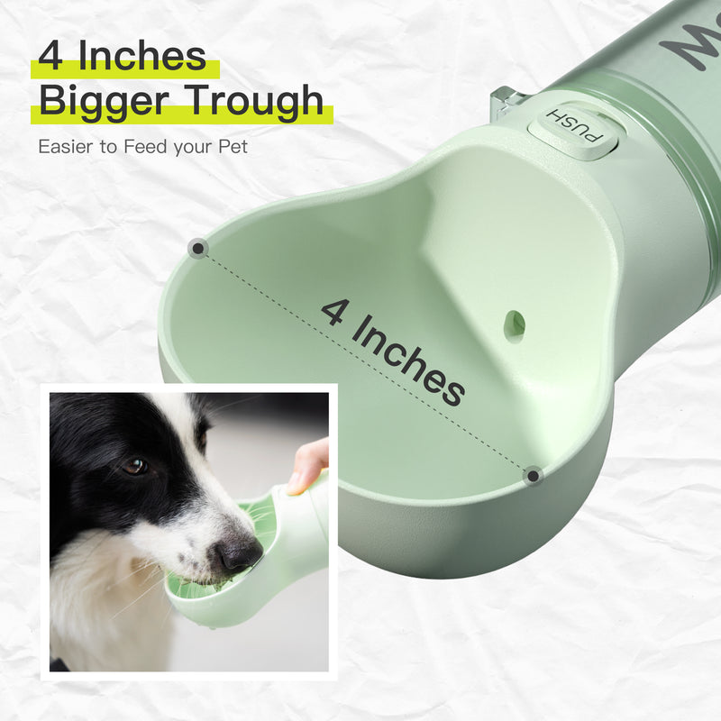 Hydrapaws Portable 2-in-1 Dog Water & Food Dispenser with Leak-Proof Design - Perfect for On-the-Go Adventures, Includes Convenient Poop Bag Holder