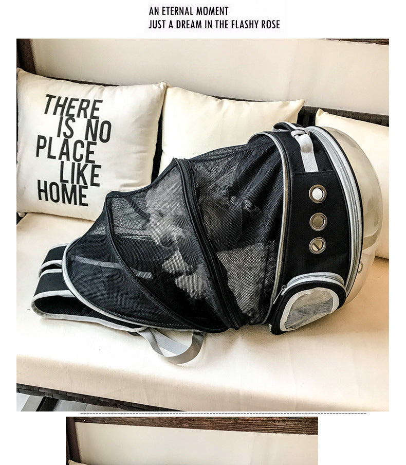 Space Capsule Pet Backpack: 360° View, Transparent Design for Puppies & Cats