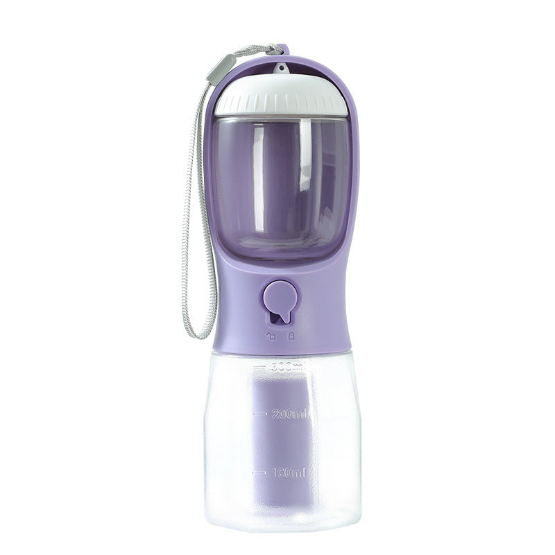3-in-1 Dog Water Bottle – Portable Pet Cup with Food Container & Waste Bag Holder
