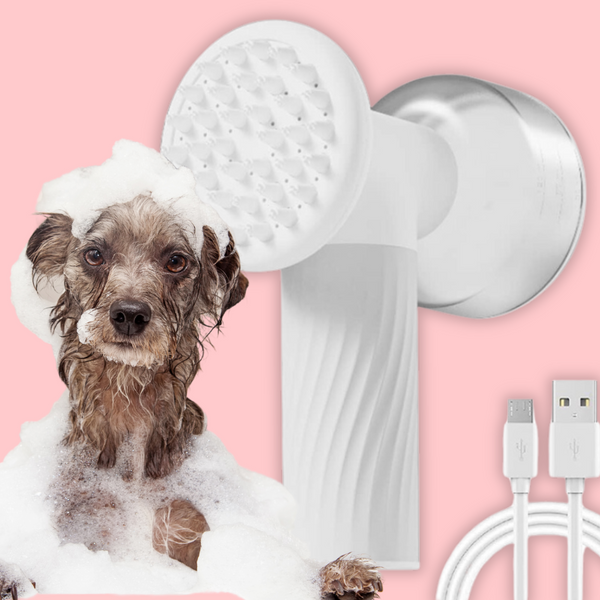 2-in-1 Electric Pet Spa Brush: Foaming Shampoo Dispenser & Massage Comb for Dogs and Cats