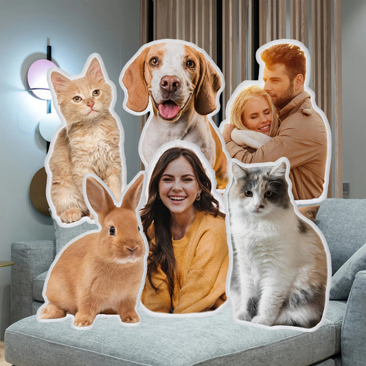 Personalized Photo Plush Pillow – Custom Pet Picture Cushion