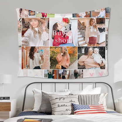 Personalized Photo Wool Blanket – Custom Gift for Pets & Family