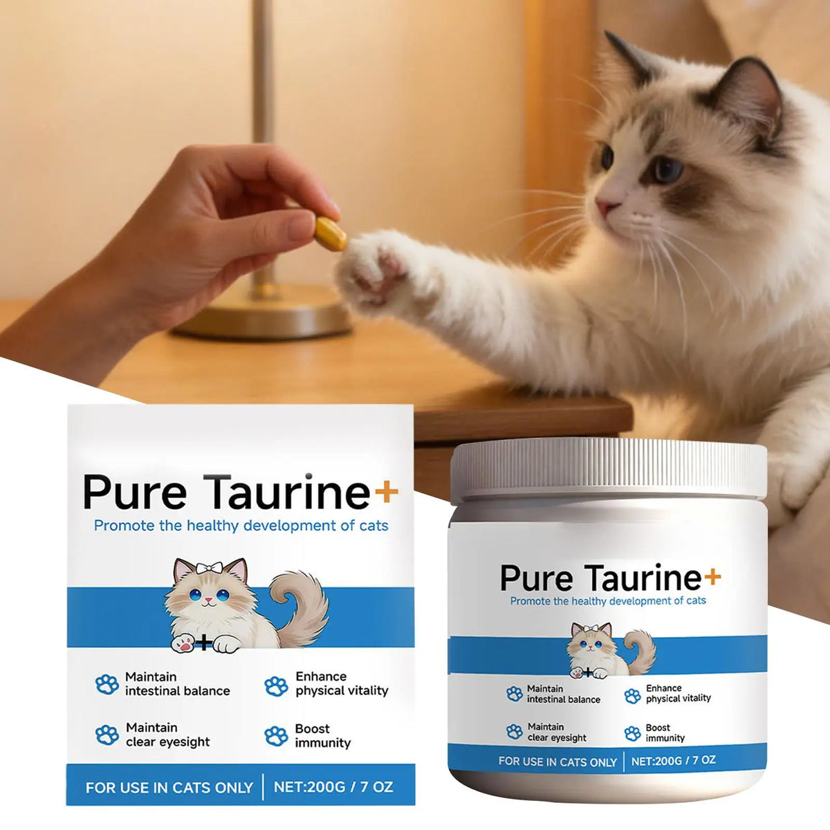 Taurine Powder for Cats — 200 g