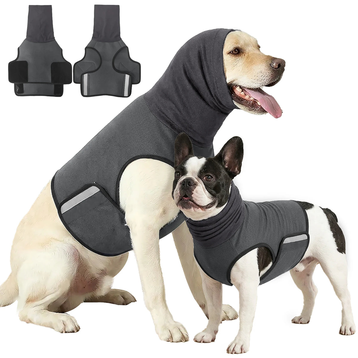 Dog Anxiety Vest — Gray & Blue