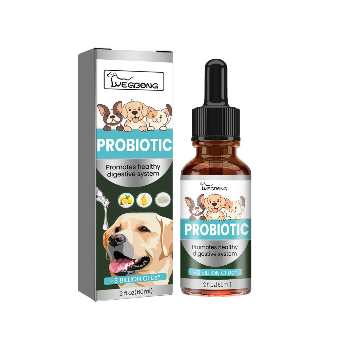 Probiotic Drops for Dogs & Cats — 60 ml