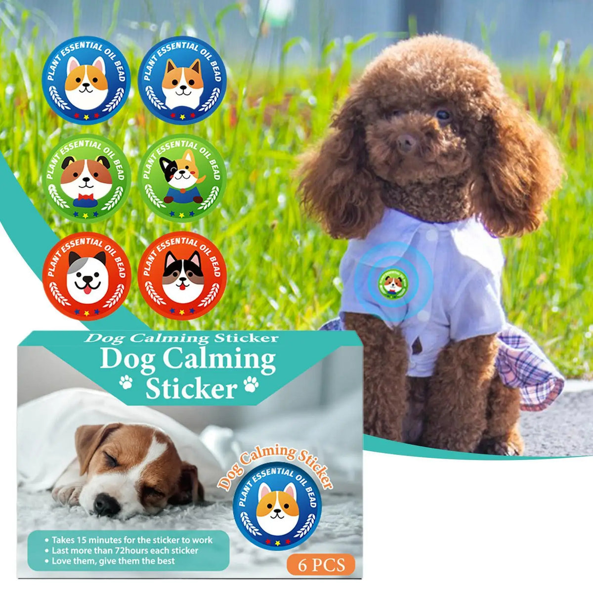 Calming Patches for Dogs & Cats — 6-Pack