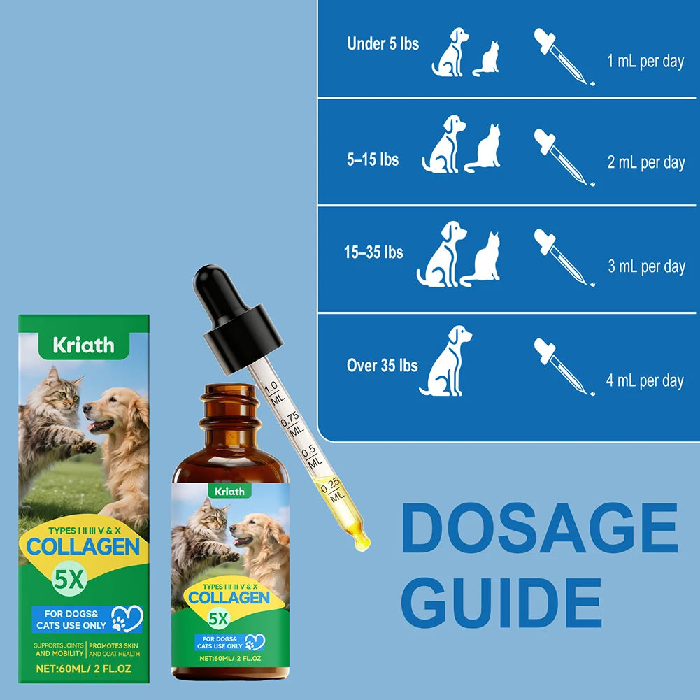 Senior Dog Hip & Joint Collagen Drops — 60 ml