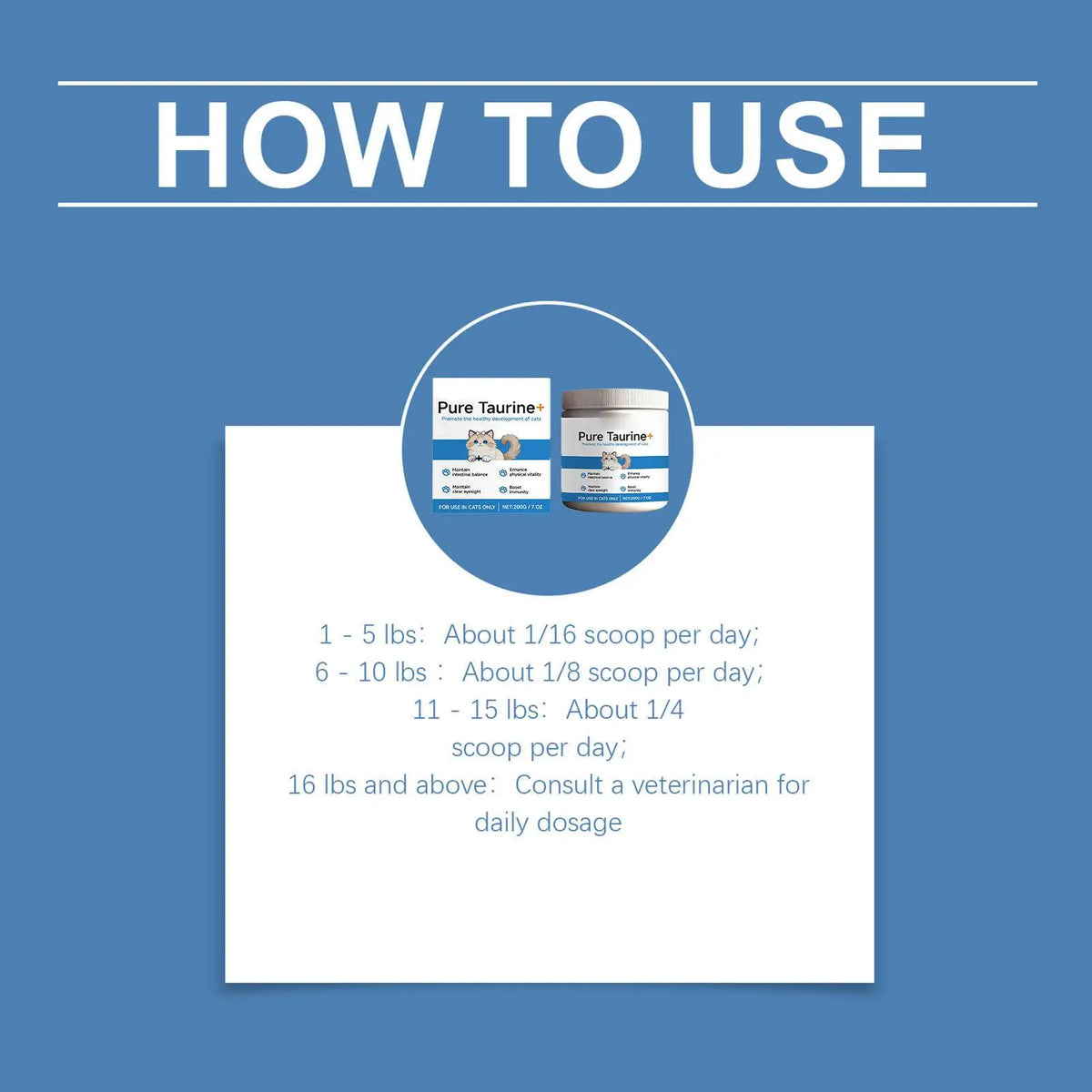 Taurine Powder for Cats — 200 g