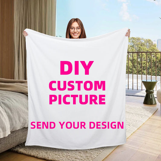 Personalized Photo Wool Blanket – Custom Gift for Pets & Family