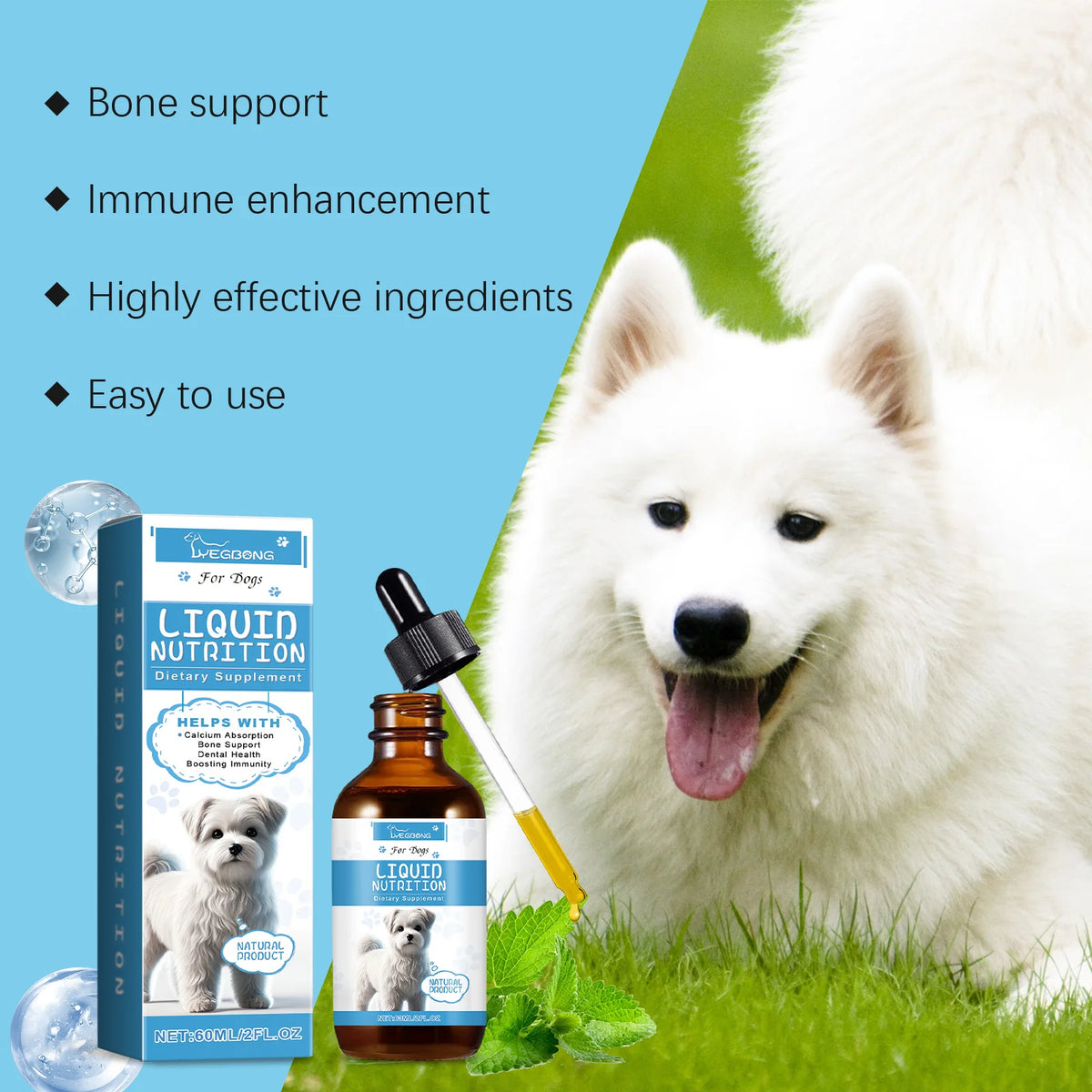 Strong Bones Vitamin Drops for Dogs & Cats