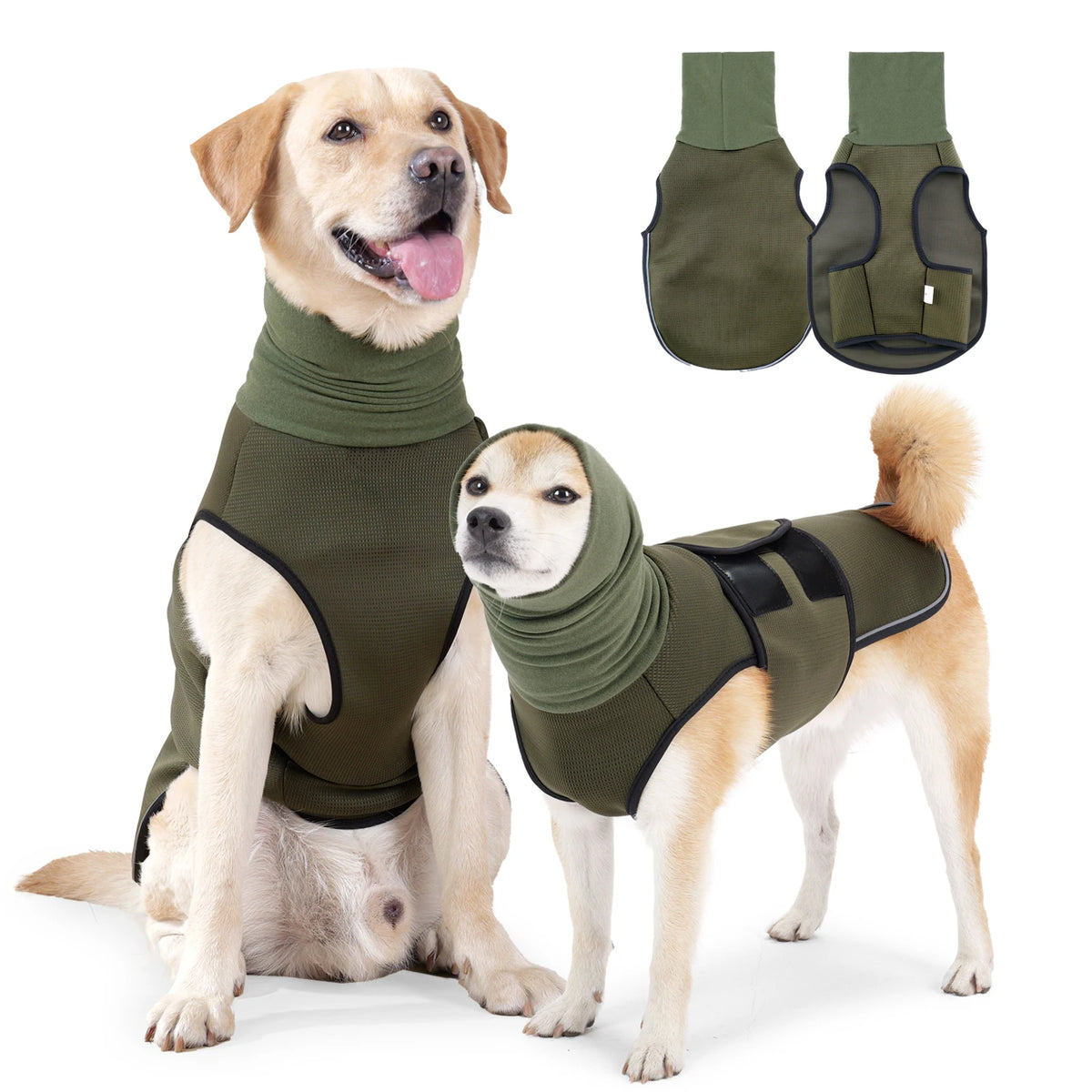 Dog Anxiety Vest — Green & Blue