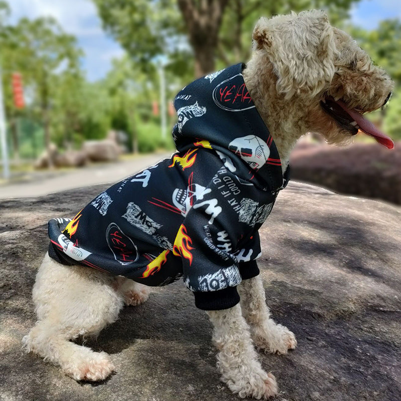 Stylish Camo Skull Hoodie for Dogs - Trendy Pet Outfit for Instagram-Famous Pups