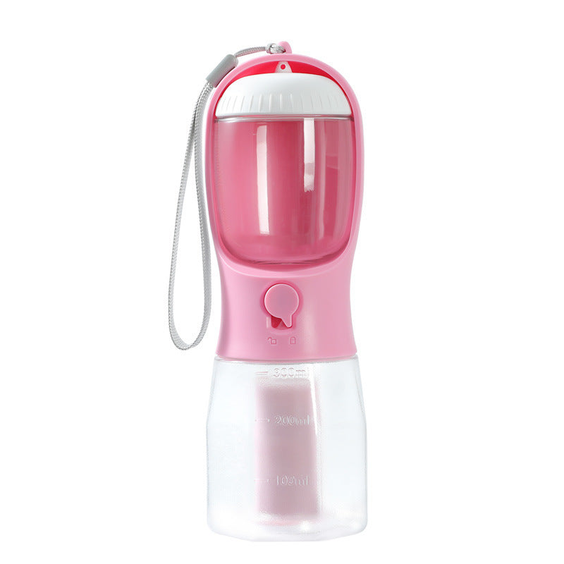 3-in-1 Dog Water Bottle – Portable Pet Cup with Food Container & Waste Bag Holder