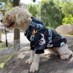 Stylish Camo Skull Hoodie for Dogs - Trendy Pet Outfit for Instagram-Famous Pups