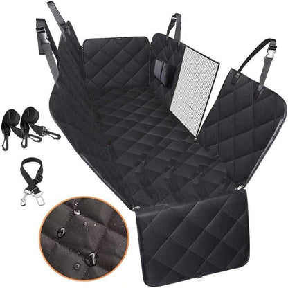 Waterproof Dog Car Seat Cover – With Mesh Window & Safety Buckle